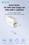 CARICABATTERIE RAPIDO PD 30W GAN CON CAVO TYPE-C DEVIA