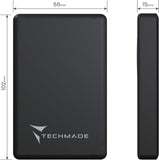 TECHMADE POWERBANK SLIM 15MM WIRELESS MAGNETICO 10000mah
