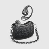 AURICOLARI BLUETOOTH CON CUSTODIA A BORSA - NERO