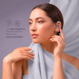AURICOLARI BLUETOOTH CON CUSTODIA A BORSA - LILLA
