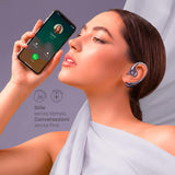 AURICOLARI BLUETOOTH CON CUSTODIA A BORSA - LILLA