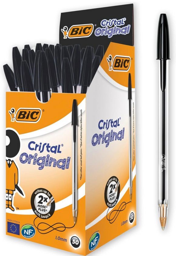 Penna BIC Cristal Original Nera Confezione da 50