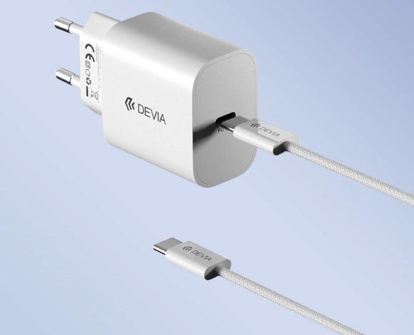 CARICABATTERIE RAPIDO PD 30W GAN CON CAVO TYPE-C DEVIA