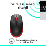 Mouse Logitech M190 Wireless - Rosso