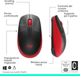 Mouse Logitech M190 Wireless - Rosso