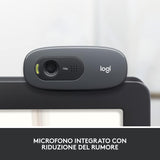 Webcam Logitech USB con Microfono C270