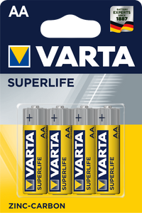 BLISTER 4 Batterie Stilo AA VARTA SUPERLIFE