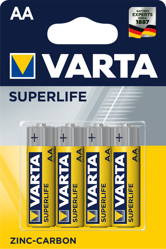 BLISTER 4 Batterie Stilo AA VARTA SUPERLIFE