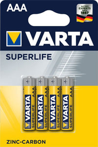 BLISTER 4 Batterie Mini Stilo AAA VARTA SUPERLIFE