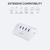 Hub 4 Porte USB AUKEY USB 3.0 - Argento