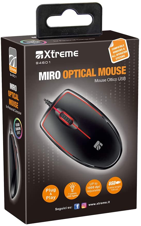 Mouse USB Xtreme Miro USB 1000 DPI 94601