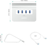 Hub 4 Porte USB AUKEY USB 3.0 - Argento