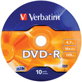 DVD-R VERBATIM AZO - CONFEZIONE DA 10 PZ. - 43729