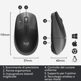 Mouse Logitech M190 Wireless - NERO