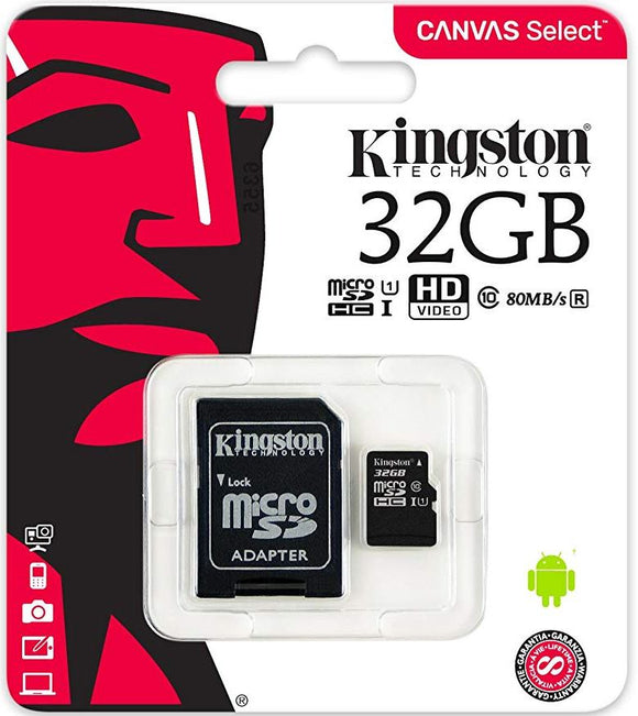 MicroSD 32GB Kingston Classe 10 SDCS/32GBSP