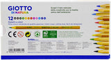 12 COLORI A MATITA PASTELLO GIOTTO NATURA 3,8MM