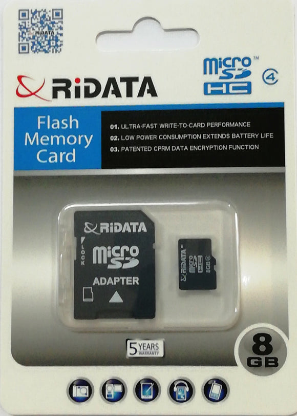 MicroSD 8GB Ridata Classe 4