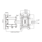 TECHMADE STAFFA TV DA MURO 17"- 42" TM-CT-LCD-T2203E