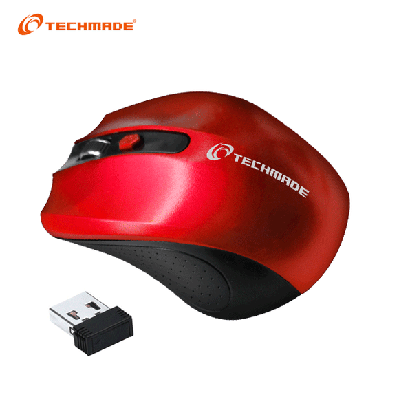 Mouse Wireless Techmade - Rosso TM-XJ30-RED