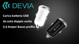 Caricatore Universale da Auto per Smartphone Devia 2 USB