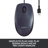 Mouse USB Logitech B100 - Nero