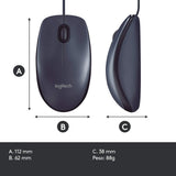 Mouse USB Logitech B100 - Nero