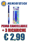 PENNA CANCELLABILE BLU + 3 RICARICHE - MAGIKA