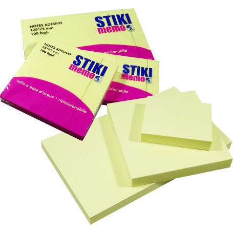 STIKI NOTES 50X40 GIALLO PASTELLO - CONFEZIONE 3 PEZZI