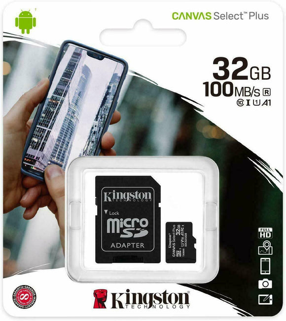 MicroSD 32GB Kingston Classe 10 SDCS2/32GB Canvas Select Plus