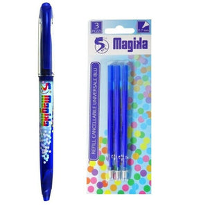 PENNA CANCELLABILE BLU + 3 RICARICHE - MAGIKA